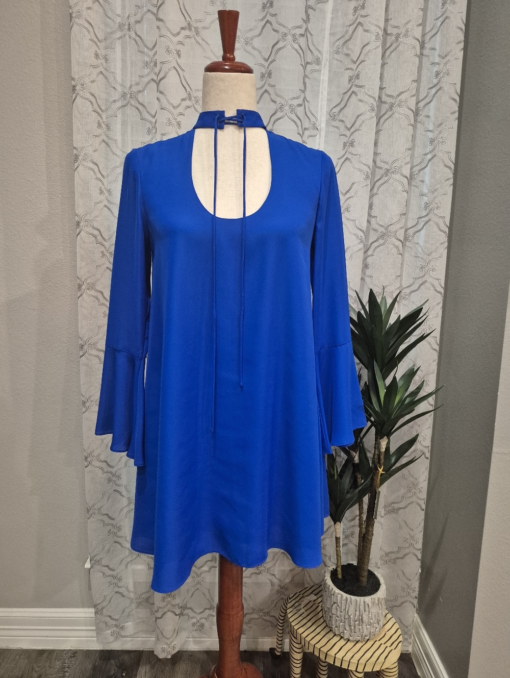 Amanda Uprichard Blue Mini Dress Size Small In Prestige Conditiion